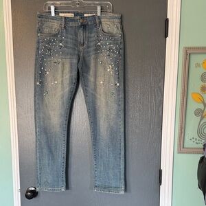 Pilcro Light Blue Embellished Jeans
